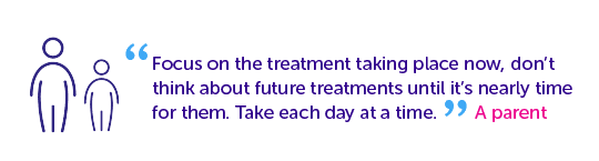 Quotes from parents - take each day at a time.